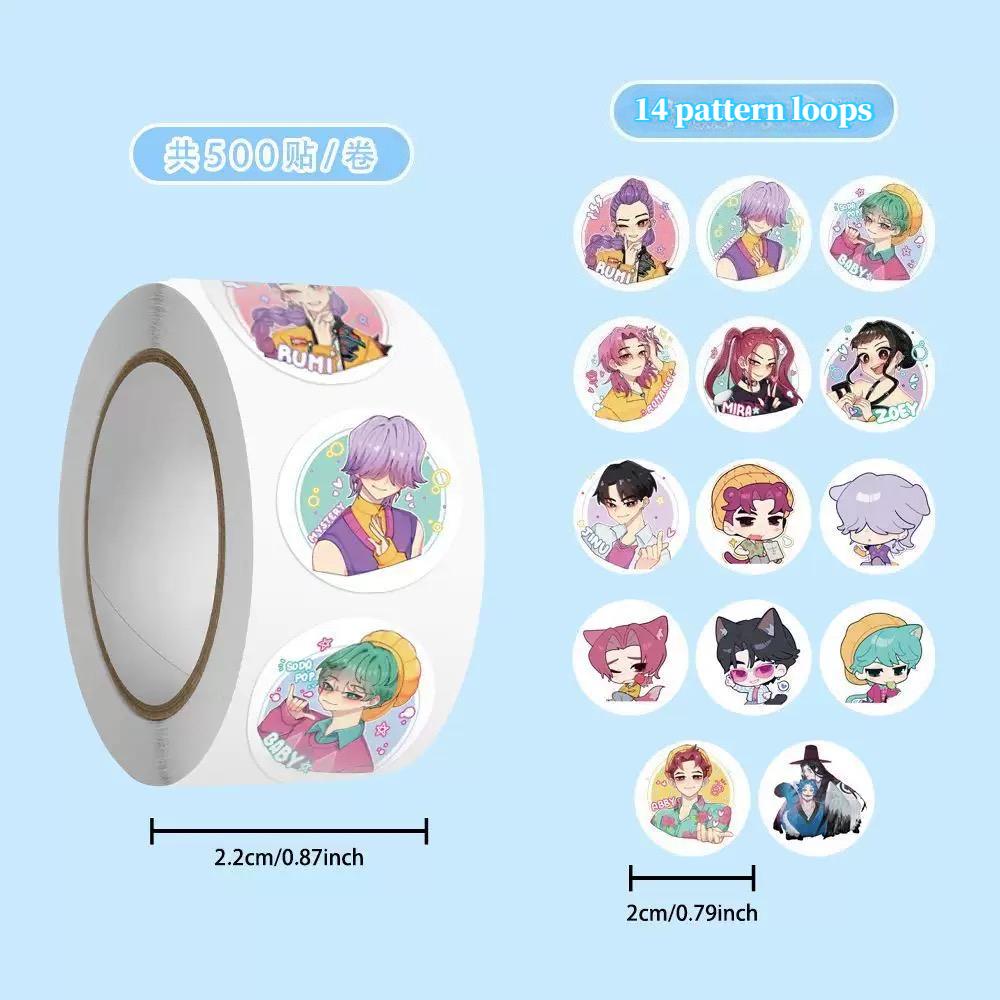 8/24Sheets Funny Kpop Demon Hunters Make A Face Puzzle Stickers Kids Make Your Own DIY Game Children Jigsaw Education Toy Gift