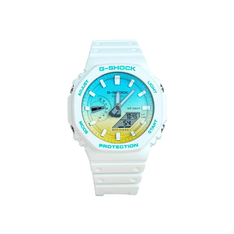 CASIO Unisex Liquid Crystal/Analog Dual Display Series 48.5mm Watch GA-2110ET-8A- Coastline
