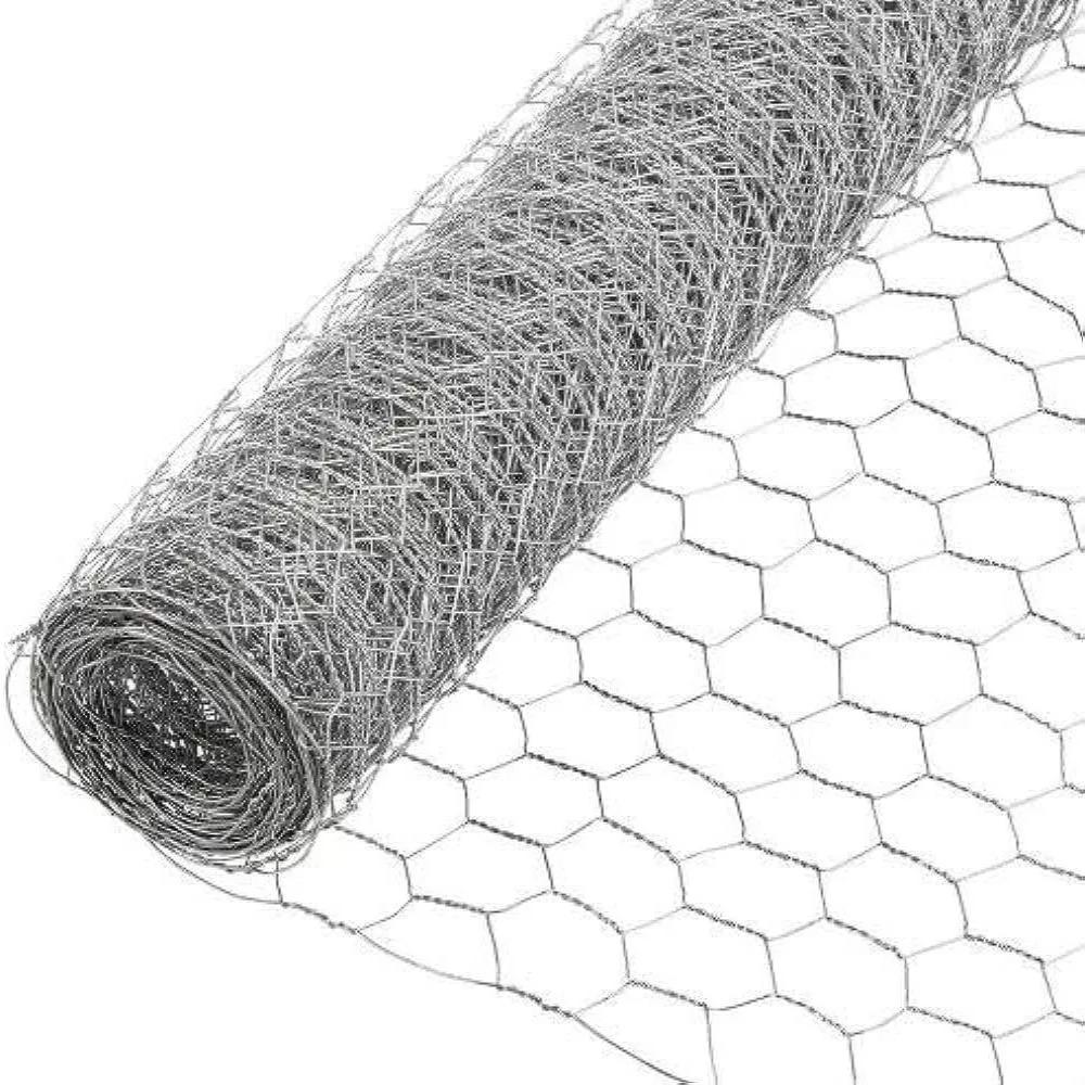 Galvanised Chicken Wire Mesh 0.1/0.35/0.4m Pet Wire Netting Rabbit Fencing  for Animal Enclosures