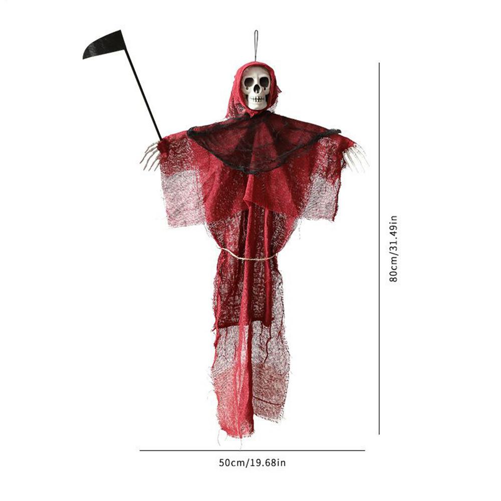 Ghost Halloween Decor Ghost Outdoor Decor Scary Sickle Ornaments for Mantel Tabletop Classroom Porch Garden Patio Window Bedroom