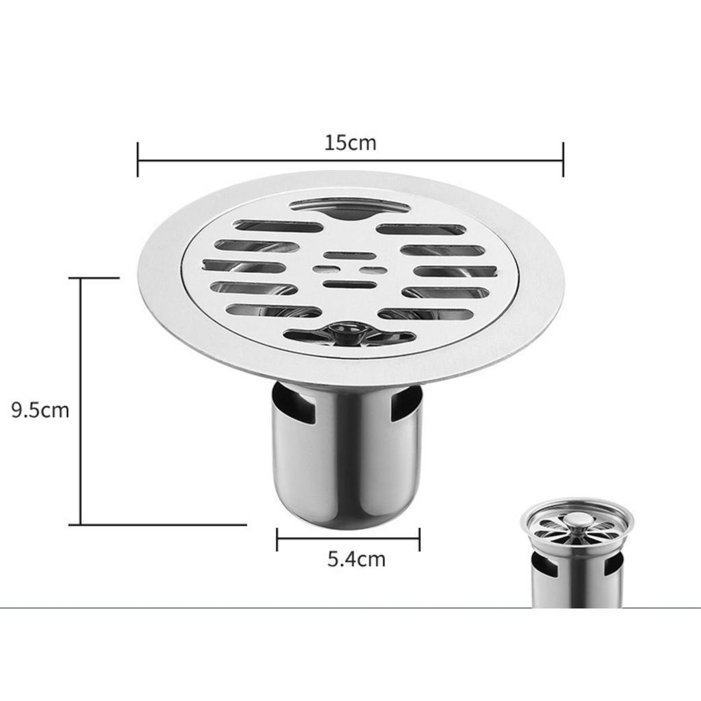 12x12cm Floor Drain Stainless Steel Square Bathroom Waste Gate Shower Drainer Floor Drain