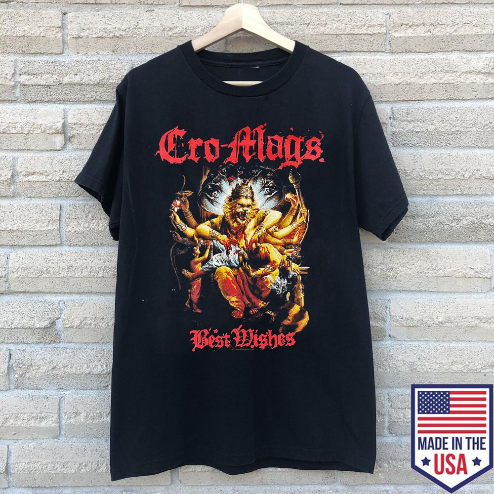 

Гурт Cro-Mags НАЙКРАЩІ ПОБАЖАННЯ Чорна Бавовняна Футболка Повний Розмір S-5XL Унісекс Футболка S