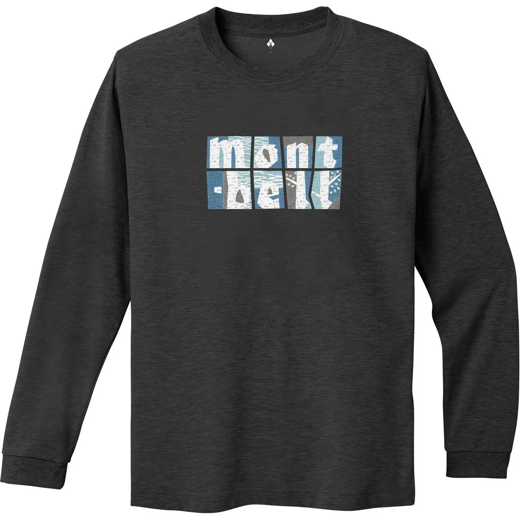 

MONTBELL SS25 Монограмма Стильная и Удобная Универсальная Быстросохнущая Футболка с Длинным Рукавом Унисекс XL