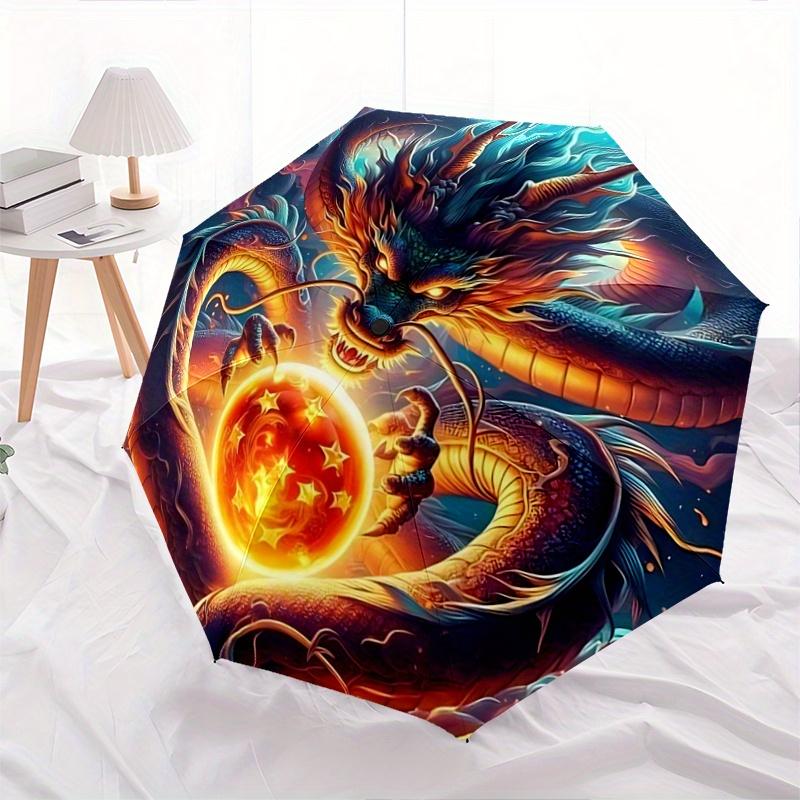 

1pc Dragon Heart Cartoon Umbrella,Compact Umbrella, Suitable for Camping, Ideal Easter Birthday Gift for Family and Friends.W036