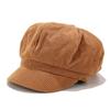 Unisex jednobarevná manšestrová osobnostní čepice Newsboy Jaro Podzim Retro baretové čepice Divoké ležérní čepice Unisex divoká osmihranná čepice