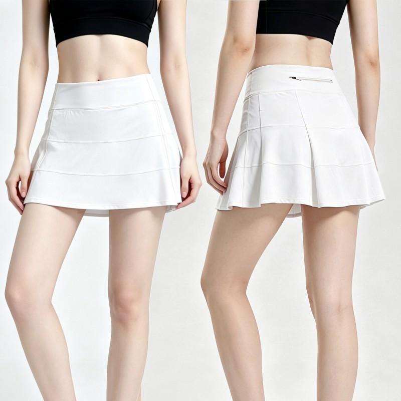 High-Waisted Athletic Skort With Built-in Shorts Tennis Yoga Running Outdoor Sports Women