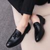 Fashion Pointed New Men Dress Shoes Design Brand Shoes Classic Tassel Brogue Slip On Loafers Oxfords Hand Stitch Big Size 38 To 46