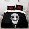 Horror Saw Movie Bedding Set Boys Girls Twin Queen Size Duvet Cover Pillowcase Bed Boys Adult Fashion Home Textileextile