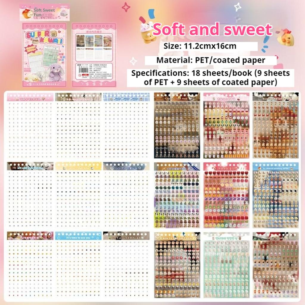 Cute Dessert DIY Stickers Vivid Colors Trendy Korean Chic Style for Art Craft Journaling Supplies