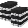 Kitchen Towels - Utopia Towels - 12 Pieces - 100% Cotton - Black and White - 38x64 Cm