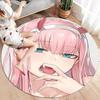 Franxx Round Area Rug Carpet Rug For Living Room Bedroom Sofa Playroom Decor Nonslip Floor Mat