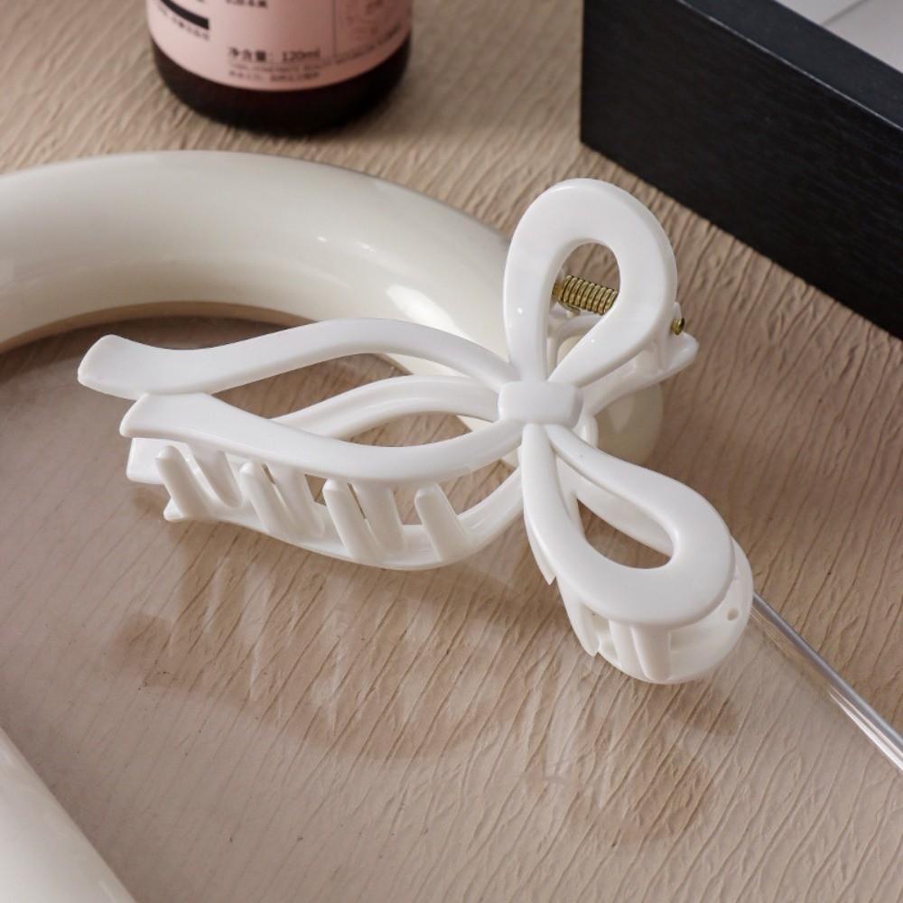 

Soft Unsnappable Claw Clip Comfortable Bow Claw Clips Trendy Hair Clips for Thick or Fine Hair білий