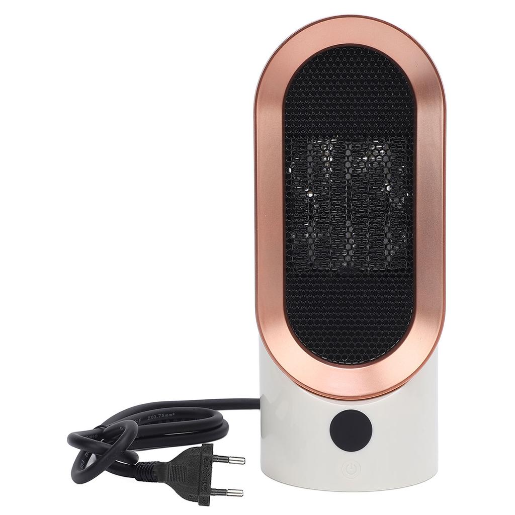 Space Heater 800W PTC Ceramic Fast Heating Quiet Portable Electric Desktop Heater for Bedroom