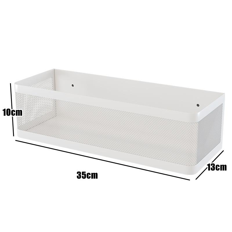 

Магнитная полка для хранения на холодильнике, железная корзина для экономии места, боковая подвесная корзина, кухонный органайзер, полка, держатель для бытовых нужд XL белый