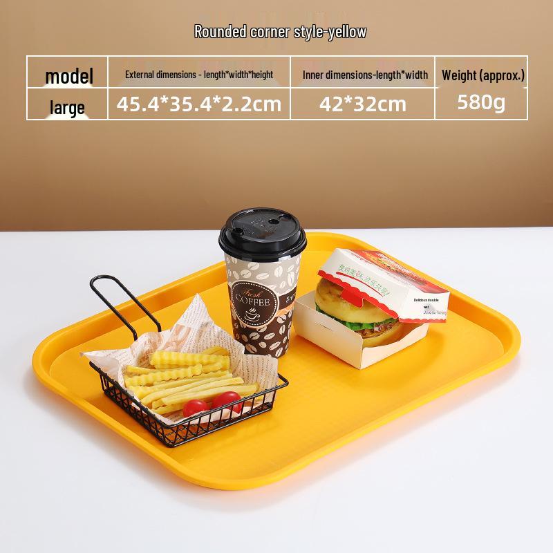Non-Slip Rectangular Burger Tray for Restaurants