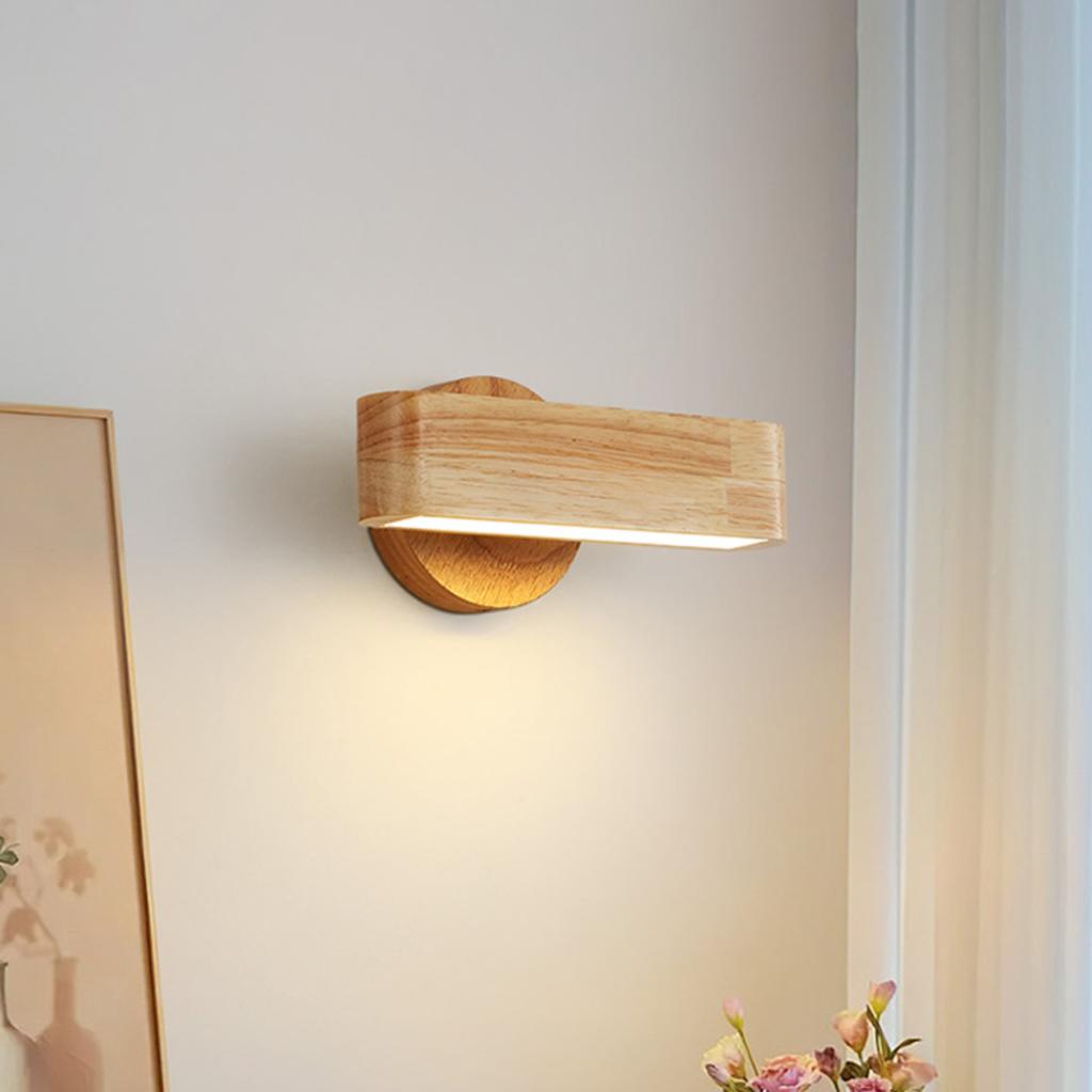 New Stylish and Elegant Wooden Wall Lamp for Cozy Transformation of Living Room: Modern Circular Night Light perfect for Childre