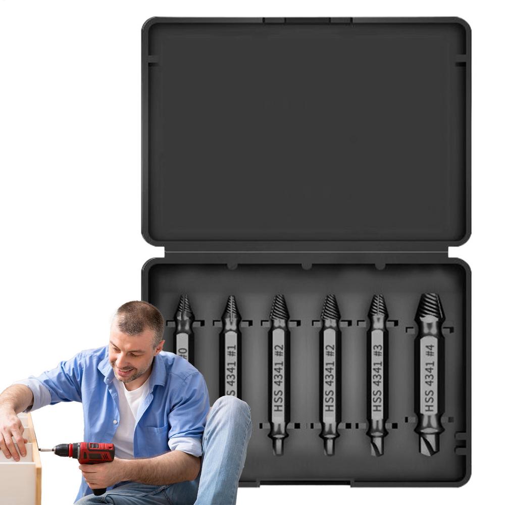 Damaged Screw Extractor Set Precision Bolt Remover Ergonomic Screw Extractor For Car Repair Mechanical Work Construction