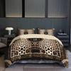 2/3-teiliges Bettwäsche-Set mit Leopardenmuster, 3D-Druck, inklusive 1 Bettbezug + 1/2 Kissenbezüge, Bettbezug-Set Queen/King-Size