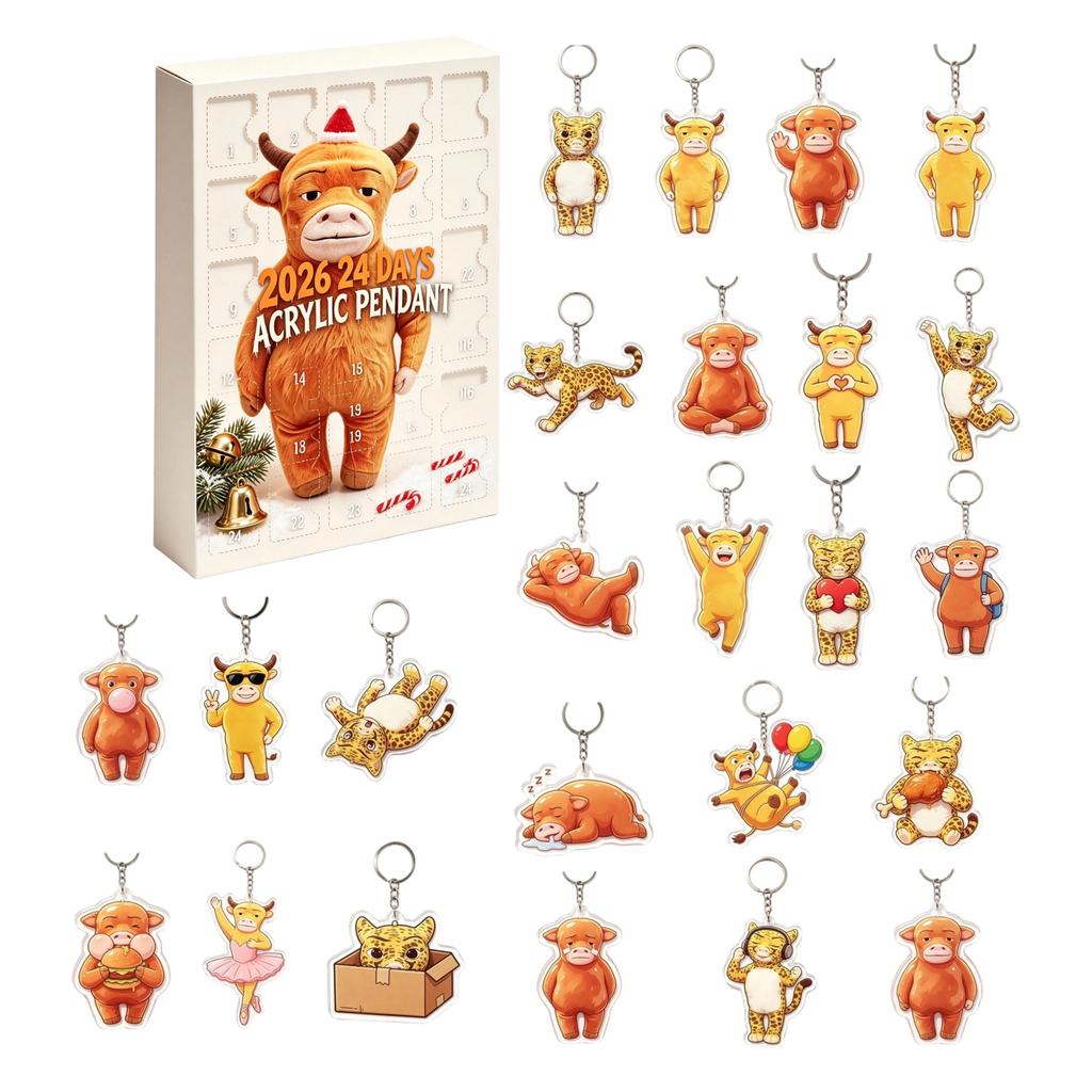 Christmas Tree Ornament - 2D Flat Holiday Hanging Decorations, Fun Surprise Ornaments Set for Tree Decor
