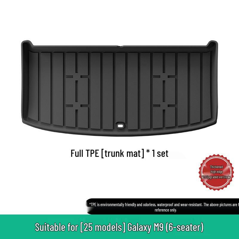 Galaxy M9 Trunk & Seat Back Mat: Fits 25 Models, TPE Material, Anti-Dirt Protection