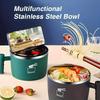 Stainless Steel Instant Noodle Bowl, Lunch Box, Student Dormitory Instant Noodle Cup with Lid, Sealed Portable Drain Bowl