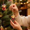 Dekorative hängende Baumdekorationen Weihnachten Hochlandkuh Adventskalender, 24 süße 3D-Mini-Figuren, Tag-Countdown-Box Bauernhaus-Feiertagsdekoration,