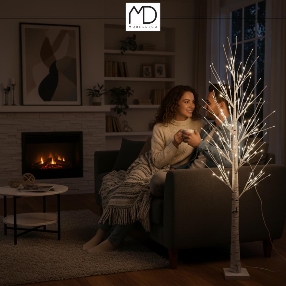 Christmas tree birch led decoration christmas 120cm 48led COLD