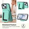 For iPhone 15 Plus Magnetic Case TPU+PU Leather Phone Back Cover with Detachable Card Holder