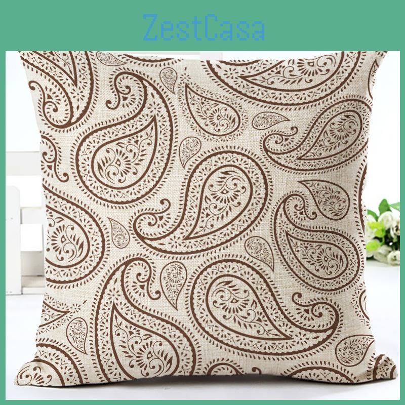 Elegant Paisley Printed Ethnic Cushions For A Vintage Bohemian Inspired Home