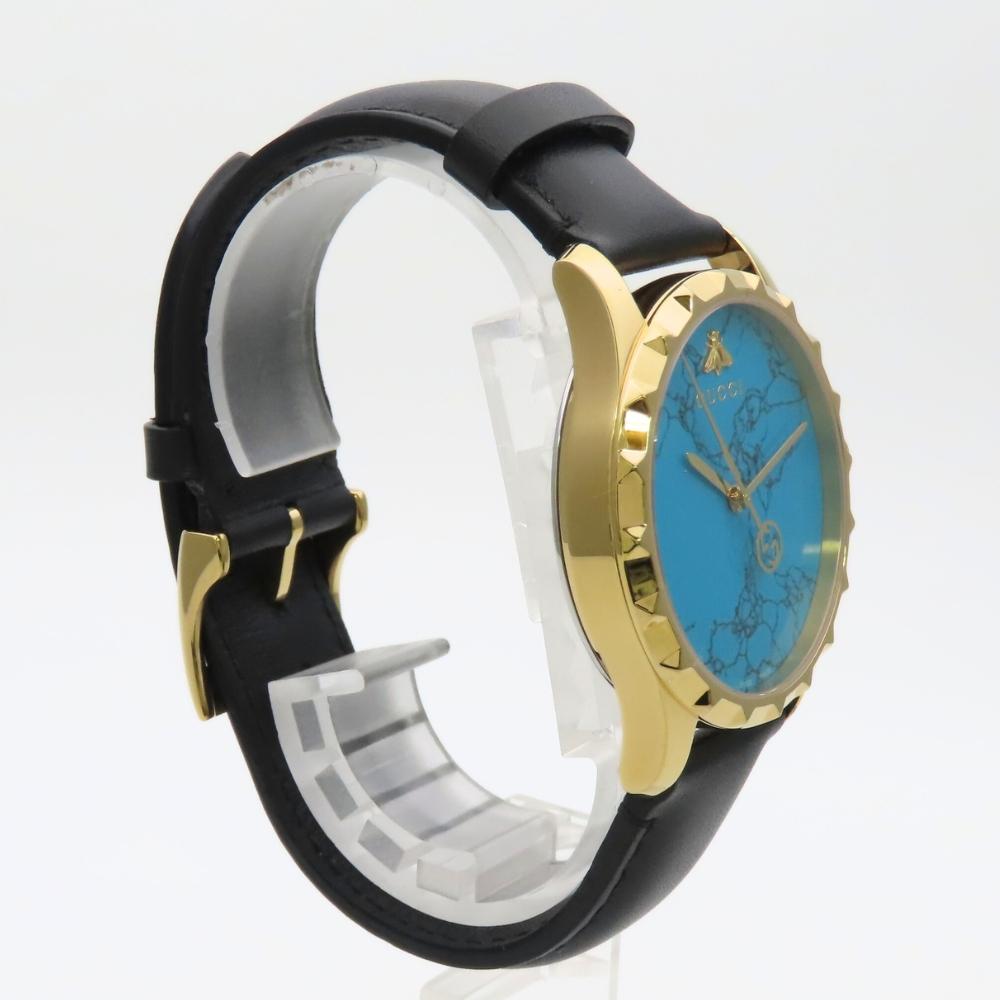Used GUCCI Watches Bee 126.4 Stainless Steel/leather gold black
