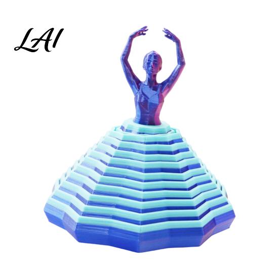 Stress Relief Fidget Toy Ballet Dancer Toy Spinning Ballerina Figurine 3D Printed Desk for Office Home Lovers Gift Anxiety Decor