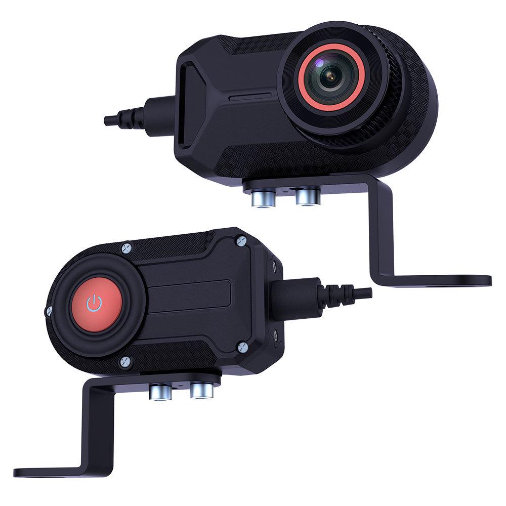 2K HD Motorcycle Dash Cam with WiFi, Image Stabilization, and IP66 Waterproof.