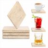 Natural Marble Coasters Placemat Travertine Insulation Pads  Photography Props