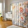 Elegant Peony Shower Curtain - Waterproof, Mildew-Resistant With Luxurious Floral Design For Sophisticated And Beautiful Decor