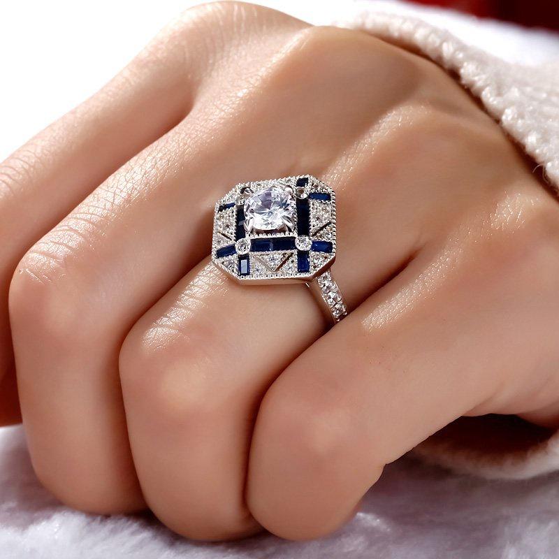Exquisite White Gold Filled Women Jewelry Cz Wedding Engagement Rings For Special Occasions