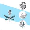 WOSTU Honey Bee Honeycomb Charms 925 Sterling Silver Butterfly Dragonfly Enamel Zircon Beads Pendant DIY Bracelet Jewelry Making