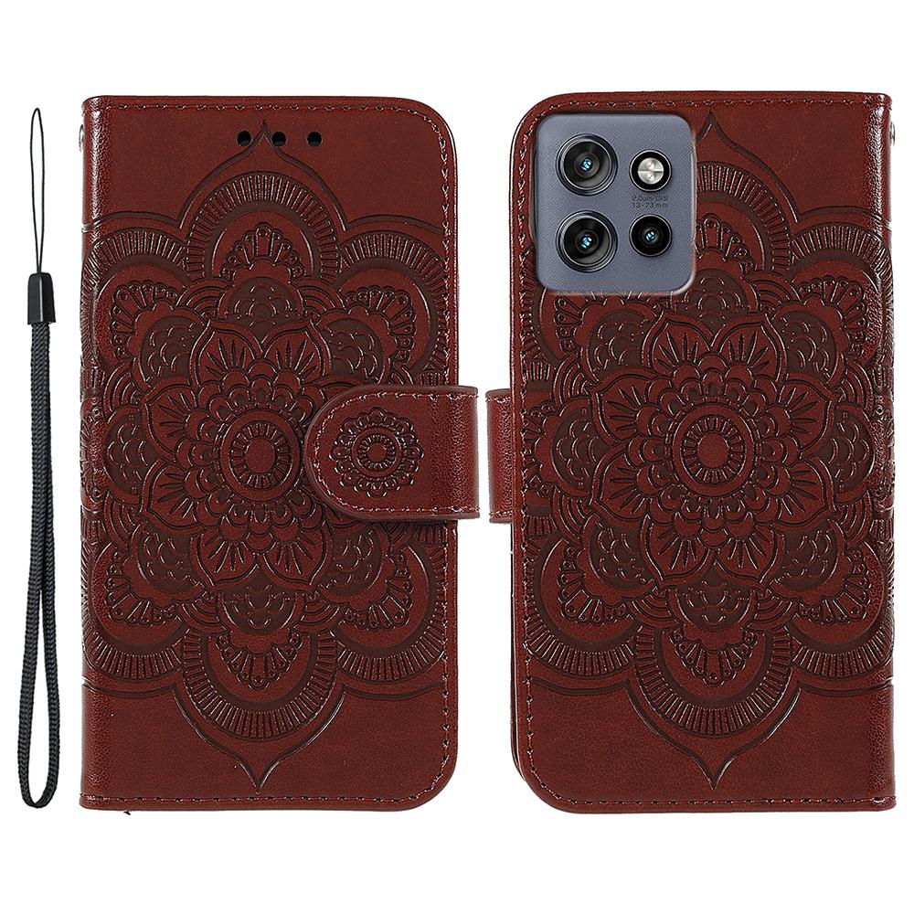 Phone Case For Motorola Edge 50 Neo 5G/Moto S50 5G/ThinkPhone 25 5G PU Leather Mandala Imprinted Design Wallet Cover