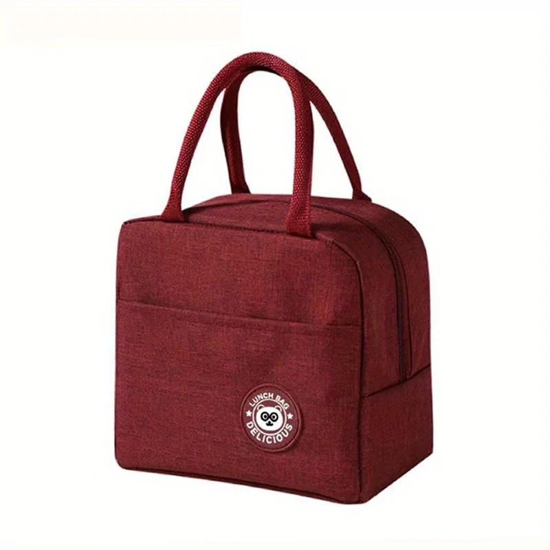 

Fashionable and Durable Insulated Lunch Bag, Portable Capacity Lunch Tote Bag, Waterproof and Lightweight Oxford Cloth Handbag