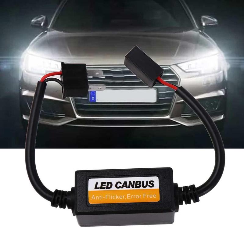 H7 LED Headlight Decoder Adapter Canbus Anti-Flicker Harness Bulbs Resistor Decoder Warning Error Canceller