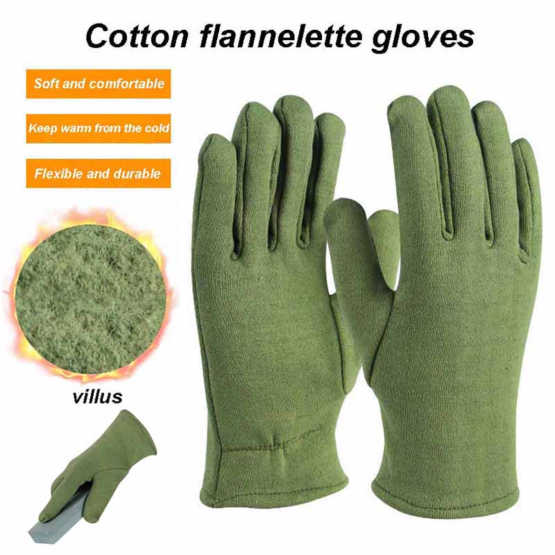 Men Work Warmth Gloves Soft Flannelette Driver Farm Garden Welding Security Protection Safety Mechanic Glove