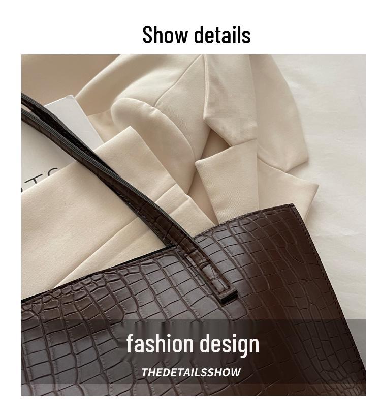 2025 Fashion Trend: Textured Autumn/Winter Women's Shoulder Tote Bag - Simple & Stylish Design
