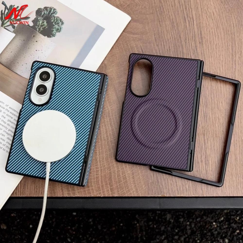 For Magsafe Carbon Fiber Case for Samsung Galaxy Z Fold 8 Ultra 7 6 5 4 3 Ultra Thin Magnetic Skin Feel Shockproof Slim Cover