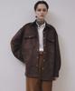 MIDNLOW Suede Shirts Jacket (Brick)_Suede Jacket