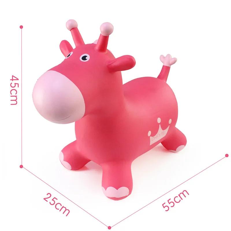 Kids Animal Inflatable Bouncy Horse Hopper Soft Vaulting Horse Bouncer PVC Jumping Leech Ride On Children Baby Play Toys