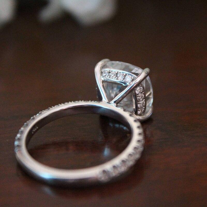 Classic 4 Claws Design Cubic Zircon Engagement Wedding Band Ring For Women