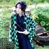 Adult Kids Demon Slayer Corps Kimetsu No Yaiba Kisatsutai Kamado Tanjirou Uniform Agatsuma Zenitsu Cosplay Costume Anime Cloak