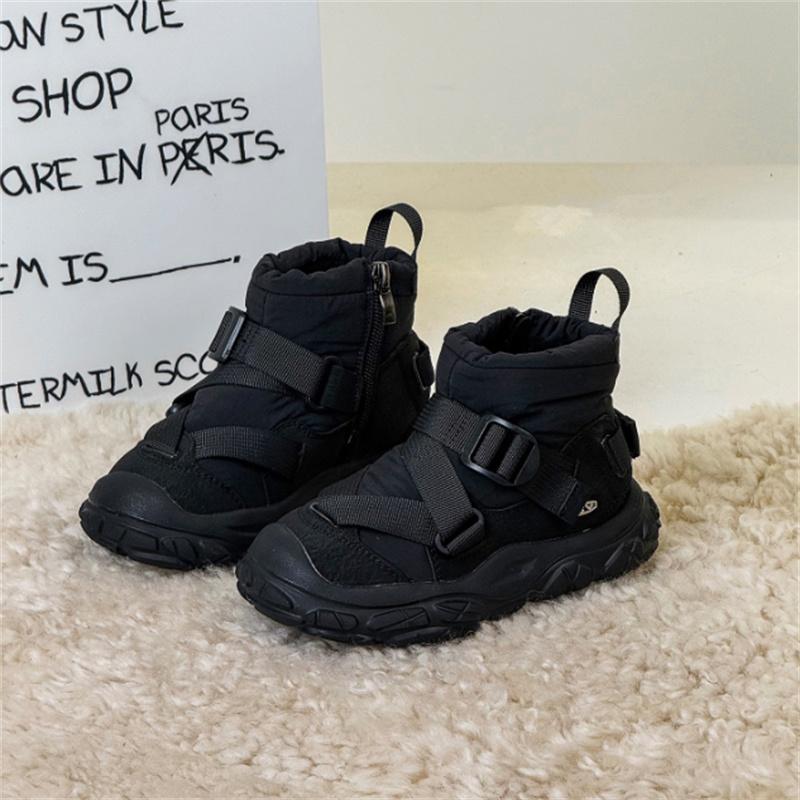 

New Winter Children Snow Boots Waterproof Warm Plush Rubber Sole Non-slip Fashion Girls Boys Boots EU 27-37 37