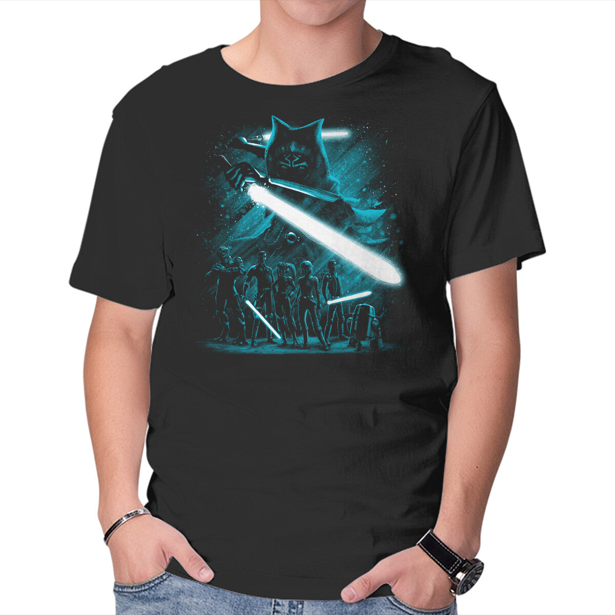 Unisex Crew Neck T-Shirt Always Rebels Graphic Short Sleeve Casual Tee L
