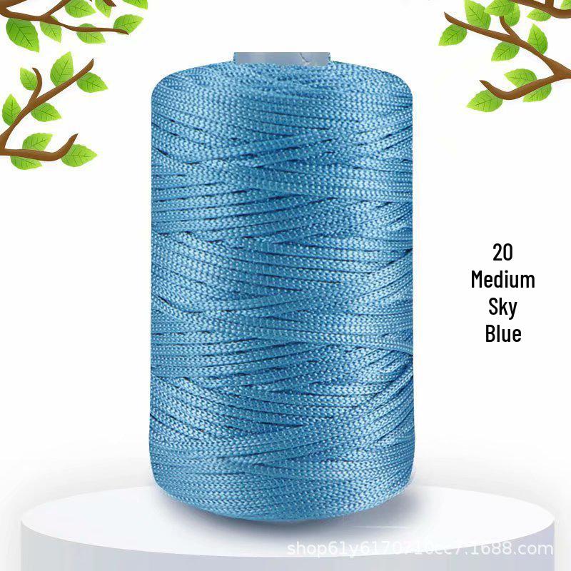 125g Ice Silk Linen Yarn for Knitting: Medium-Thick, Light, and Glossy for Hats, Bags, Cushions, and Crochet Projects.