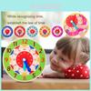 Wooden Clock For Kids Learn Time And Math With Colorful Model